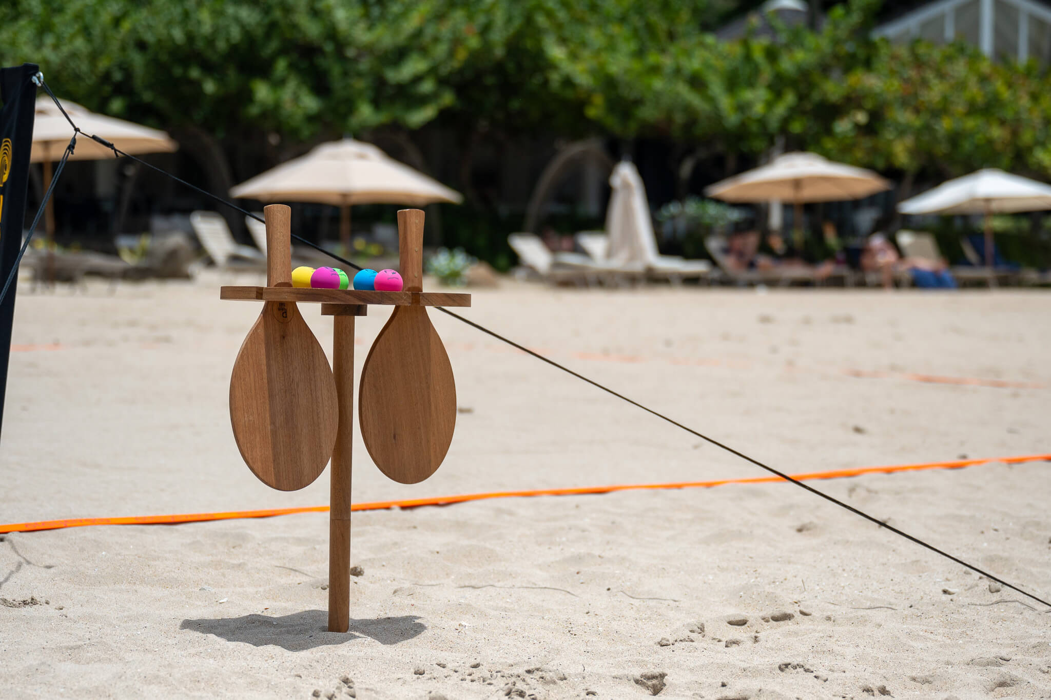 Rally Club next to beach resort that has teak Vole Paddles and Vole Drops