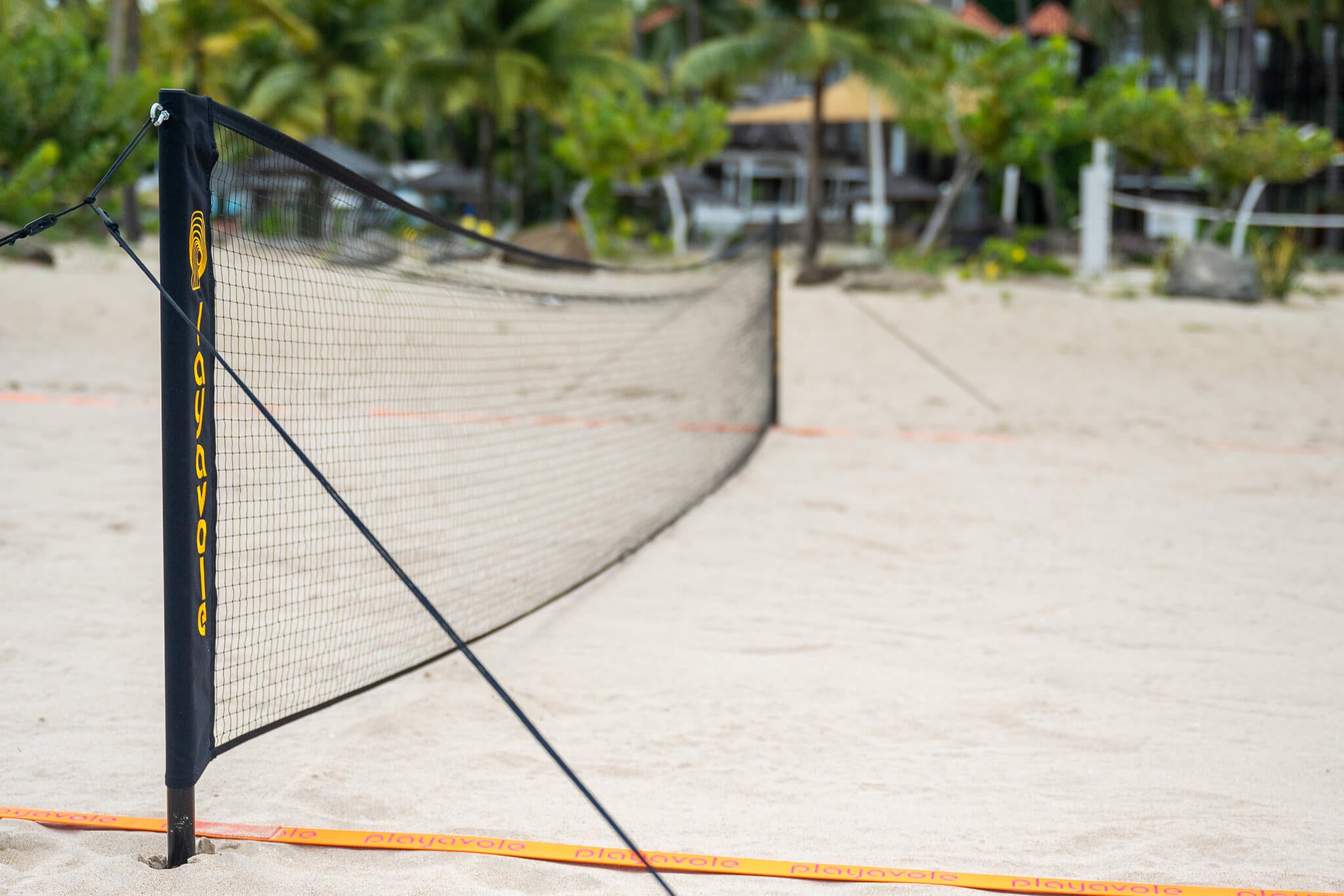 side view of Rally Court on an island. 